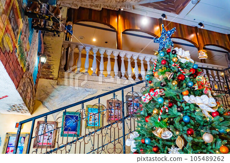 Christmas date spot decoration december winter event occasion copy space american village 105489262
