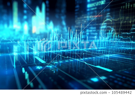 data analysis trade graph science fiction future background data analysis trade graph science fiction future background 105489442