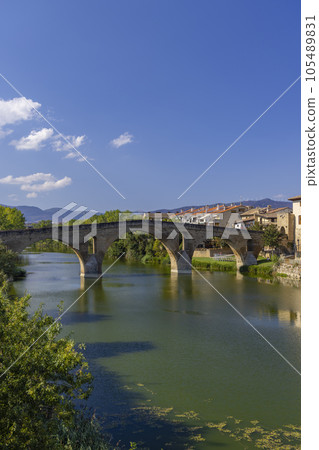 Romanesque bridge Puente la Reina, Gares, Navarre, Spain 105489831