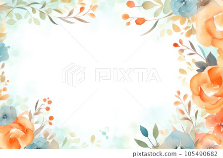 Watercolor floral background Watercolor floral background 105490682