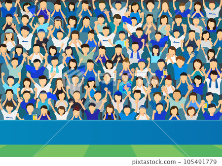 Watching sports illustration of people cheering 105491779