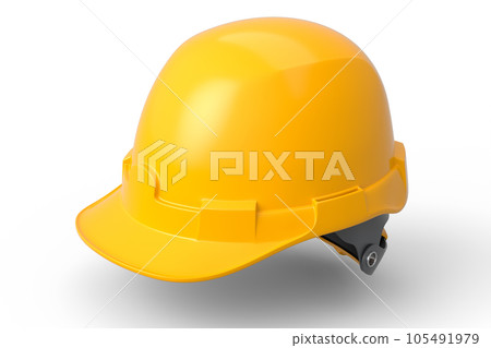 Yellow safety helmet or hard cap isolated on wihte background 105491979