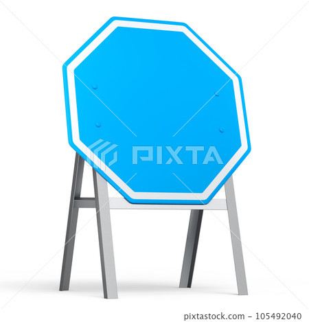 Road traffic signs on stand isolated on white background. Road traffic signs on stand isolated on white background. 105492040