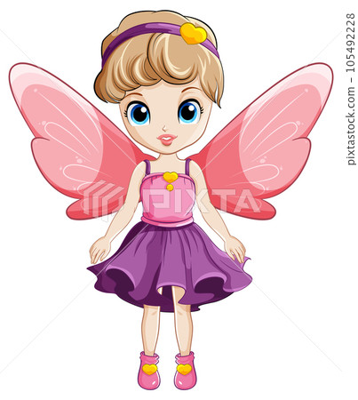 Cute simple cartoon fairy Cute simple cartoon fairy 105492228