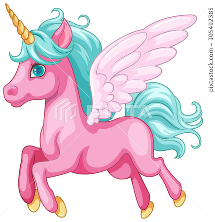 Cute Flying Unicorn Cartoon Cute Flying Unicorn Cartoon 105492385