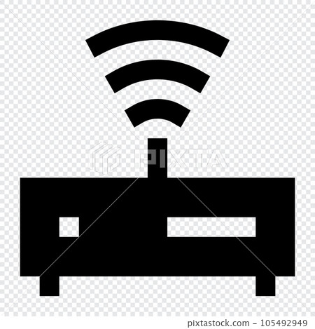 Modem icon. Internet technology concept. Icon in line style Modem icon. Internet technology concept. Icon in line style 105492949