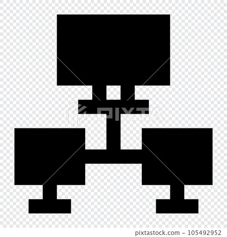 Computer Networking icon. Internet technology concept. Icon in line style 105492952