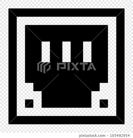 Ethernet icon. Internet technology concept. Icon in line style Ethernet icon. Internet technology concept. Icon in line style 105492954