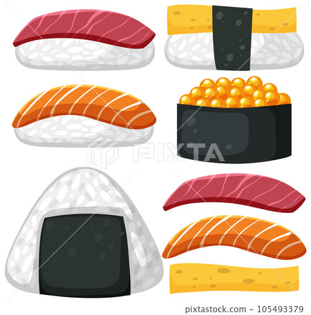 Japanese food with sushi set Japanese food with sushi set 105493379