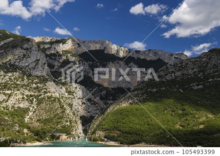 Lake of Sainte-Croix in Var department, Provence, France 105493399