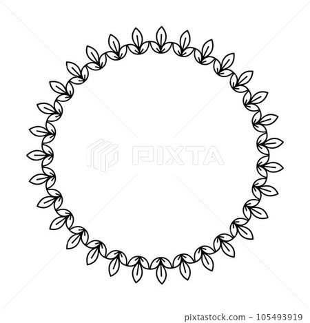 Floral circle border design rounded flower frame ring for decoration ornament in vector illustration Floral circle border design rounded flower frame ring for decoration ornament in vector illustration 105493919