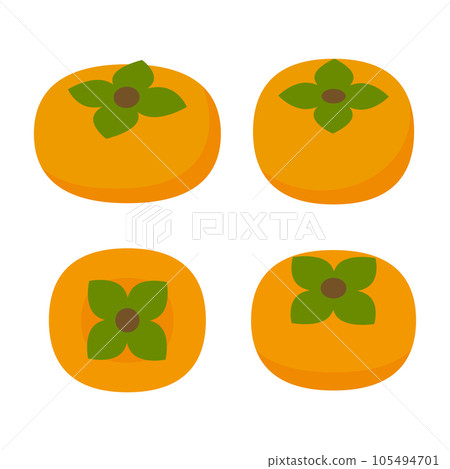 簡單可愛的無主線柿子插畫 105494701