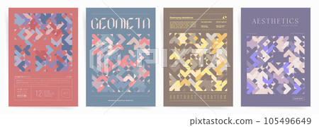 Cover design templates set. Geometric abstract background. Vector illustration. 105496649