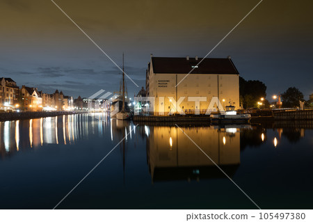2022-06-09 old town of Gdansk and Motlawa river at night, Poland 2022-06-09 old town of Gdansk and Motlawa river at night, Poland 105497380