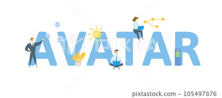 Avatar. Concept with keyword, people and icons. Flat vector illustration. Isolated on white. Avatar. Concept with keyword, people and icons. Flat vector illustration. Isolated on white. 105497876