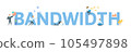 Bandwidth. Concept with keyword, people and icons. Flat vector illustration. Isolated on white. 105497898
