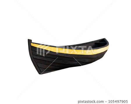 old wooden boat isolated on white background 105497905