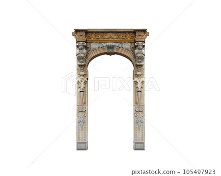 stone arch isolated on white background 105497923