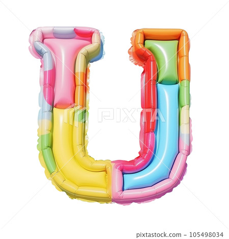 Colorful Air Mattress in the Shape of the Letter U Colorful Air Mattress in the Shape of the Letter U 105498034