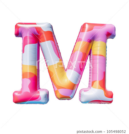 Colorful Air Mattress in the Shape of the Letter M Colorful Air Mattress in the Shape of the Letter M 105498052