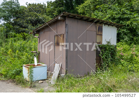 Shed at small vegetable grower's allotment, Kanazawa, Japan. Shed at small vegetable grower's allotment, Kanazawa, Japan. 105499527