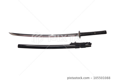 japan katana sword on white background. japan katana sword on white background. 105501088