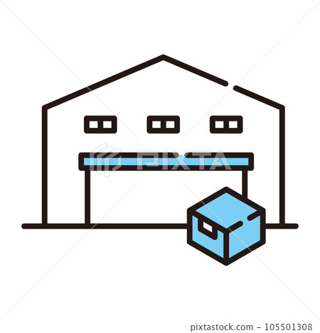 倉庫存儲倉庫配送中心圖標 倉庫存儲倉庫配送中心圖標 105501308