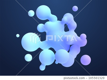 3d liquid bubbles. 105501320