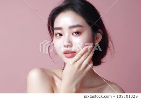 AI-generated woman who obtained whitening at a beauty salon 105501329