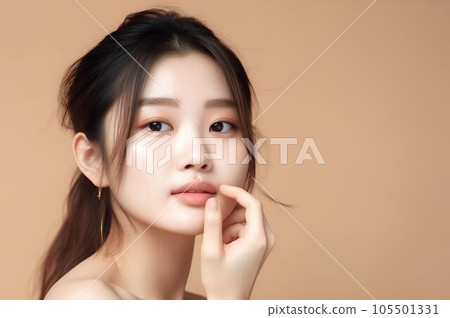 AI-generated woman who obtained whitening at a beauty salon 105501331