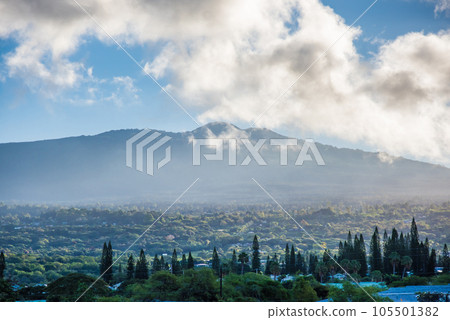 Hualalai Mountain from the Kailua-Kona Resort Area on the Big Island of Hawaii Hualalai Mountain from the Kailua-Kona Resort Area on the Big Island of Hawaii 105501382