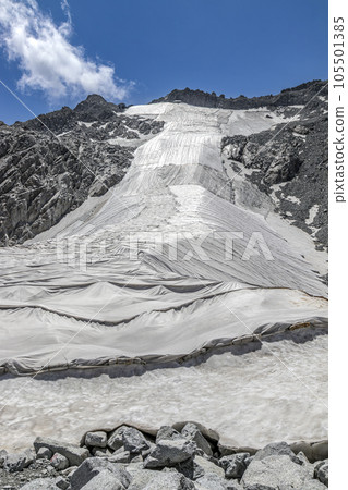 tonal ice covered with heat shields to preserve the ice from heat. italy tonal ice covered with heat shields to preserve the ice from heat. italy 105501385