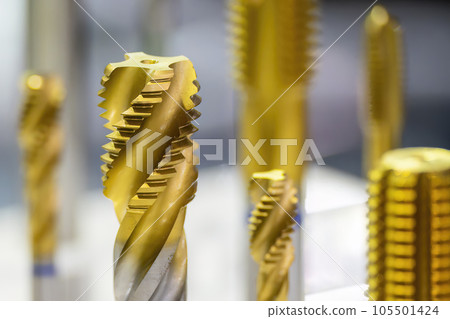 Close up of the special machine tapping tool. 105501424