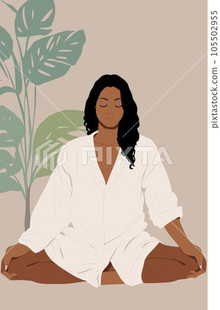 young woman sitting next to a tree vector background young woman sitting next to a tree vector background 105502955