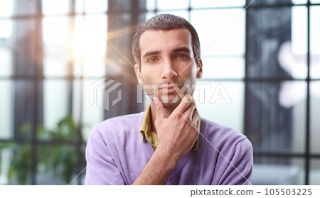 portrait of a young casual man in casual clothes portrait of a young casual man in casual clothes 105503225