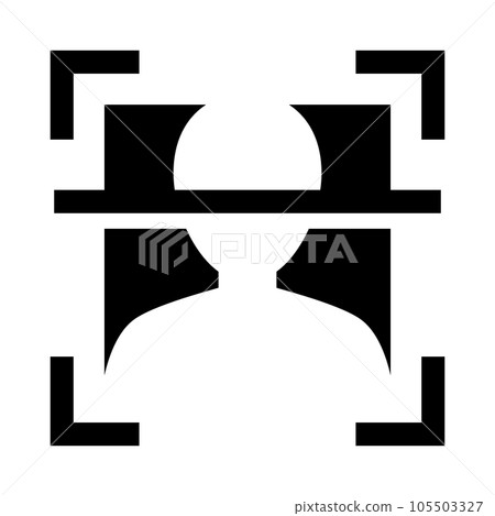 Filled style icons representing biometric, human and facial recognition 105503327