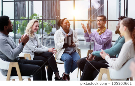 Executive Team Listening to Contrary Views from Colleague 105503661