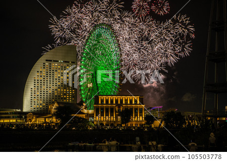 Yokohama Cityscape 2023 in Japan "Minato Mirai Smart Festival 2023". 20,000 shots that color the night sky of Yokohama Yokohama Cityscape 2023 in Japan "Minato Mirai Smart Festival 2023". 20,000 shots that color the night sky of Yokohama 105503778