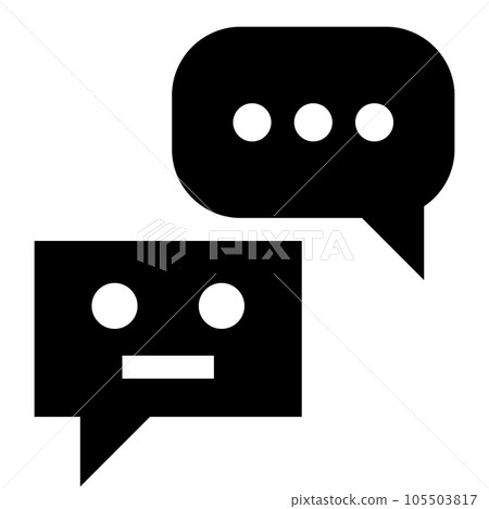 代表人工智能、機器人、機器人、聊天和聊天機器人的填充風格圖標 代表人工智能、機器人、機器人、聊天和聊天機器人的填充風格圖標 105503817