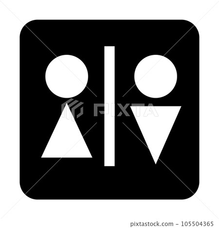 代表信息、衛生間、衛生間、男性和女性的填充風格圖標 代表信息、衛生間、衛生間、男性和女性的填充風格圖標 105504365