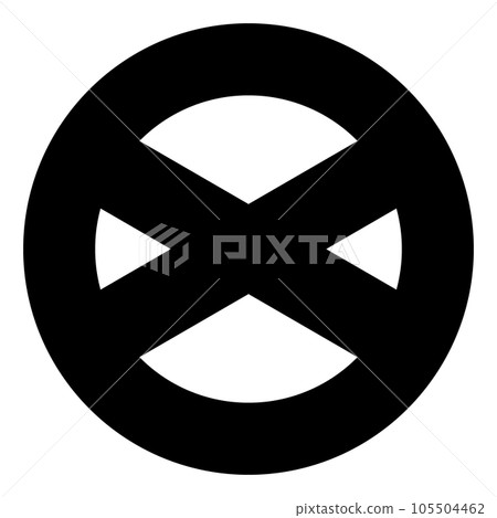 代表交通標誌、道路封閉的填充樣式圖標 代表交通標誌、道路封閉的填充樣式圖標 105504462