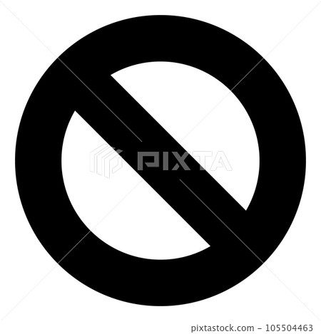 代表交通標誌、車輛關閉的填充樣式圖標 代表交通標誌、車輛關閉的填充樣式圖標 105504463