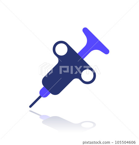 biopsy tool icon, flat vector 105504606