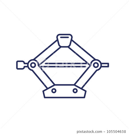 car jack icon, line vector 105504638