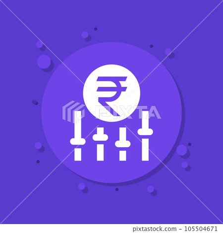 dynamic pricing icon with rupee dynamic pricing icon with rupee 105504671