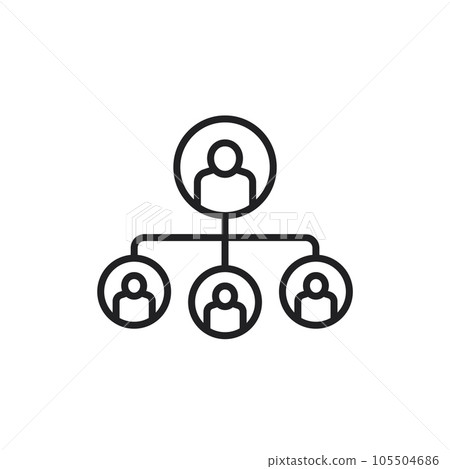 Hierarchy line icon on white 105504686