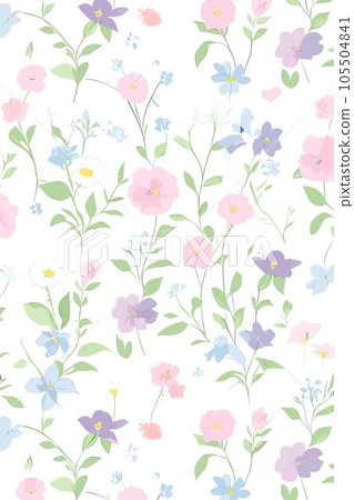 Colorful flowers pattern background vector Colorful flowers pattern background vector 105504841