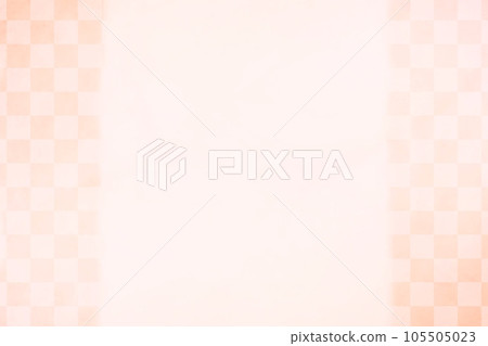 Salmon pink checkered pattern New Year's card background material 105505023