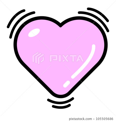 A pop heart (pounding heart) 105505686
