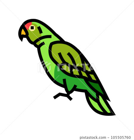 amazon parrot bird color icon vector illustration 105505760